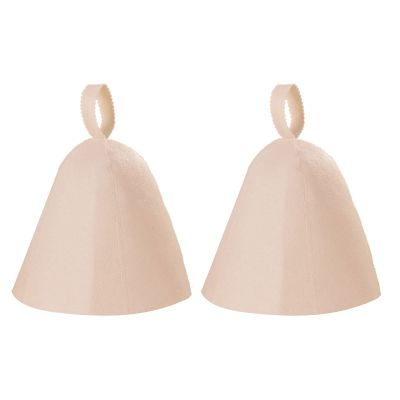 2Pcs White Wool Felt Hat Russian Banya Bath Shower Heads Hats Protections Protect For Heads From Wool Felt Hat