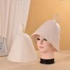 2Pcs White Wool Felt Hat Russian Banya Bath Shower Heads Hats Protections Protect For Heads From Wool Felt Hat view 4