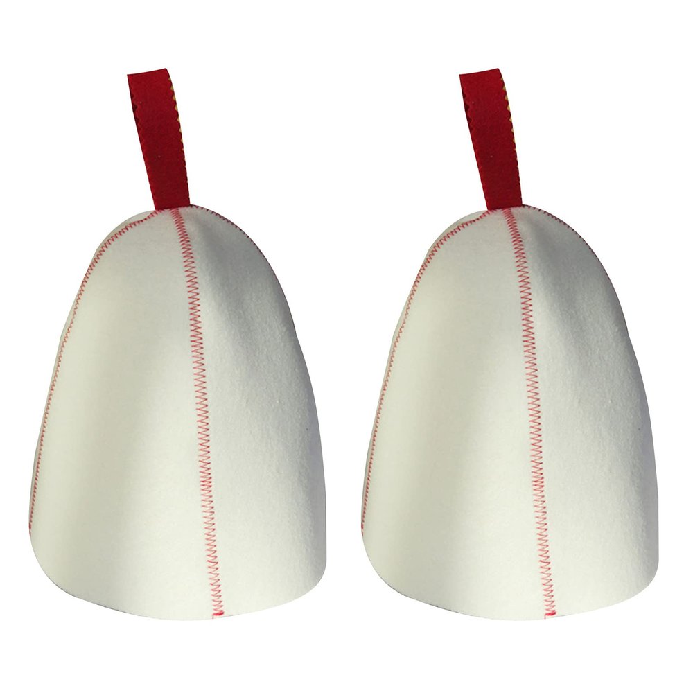 2Pcs Red Wool Felt Hat Wall Hangable Reusable Showering For Bathroom House Bathing Attachment Supplies Felt Hat For Women