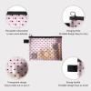 4-Piece Heart Printed Mesh Makeup Bag Set, Portable Travel Mesh Cosmetic Bags Toiletry Bags Makeup Purse Bags, Zipper Storage Pouches for Home Offices Travel Accessories (Pink) view 3