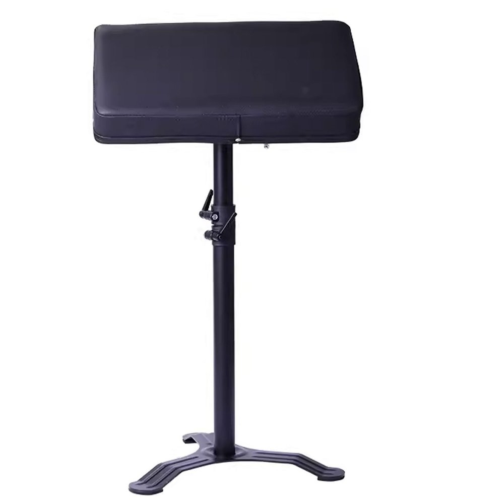 AoForce Tattoo Arm Rest Stand Adjustable Height Angle Triangle Structure Chassis Made of Metal Iron Frame with Thickened Black Leather Cushion Triangular Structure