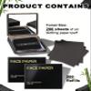 Bamboo Charcoal Oil Blotting Paper - 300 Sheets w/Mirror, Puff & Refills, Absorbs Excess Face Oil, Controls Shine, Gentle for Makeup Use view 2