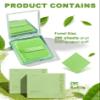 Oil Blotting Paper - 300 Sheets w/Mirror, Puff & Refills, Absorbs Excess Face Oil, Controls Shine, Gentle for Makeup Use. view 2