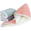 XINCHANG Microfiber Hair Drying Towel Cap Absorbent Hair Turban Towel Hair Drying Towel to Dry Curly or Straight Short Hair Quickly (Pink white) view 1