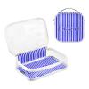 Personalized Clear Toiletry Bag for Women Blue Stripe Custom Name Clear Cosmetic Bag for WomenCustomized Birthday, Anniversary, Bridesmaid, Christmas, Wedding GiftWomen Waterproof Makeup Bag Gift view 3