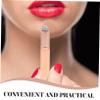 Beatifufu 2pcs Silicone Lip Brush Applicator Portable Makeup Tool for Lipstick Lip Balm Mask Soft Comfortable Design Easy to Carry for Travel Daily Use Pink view 3