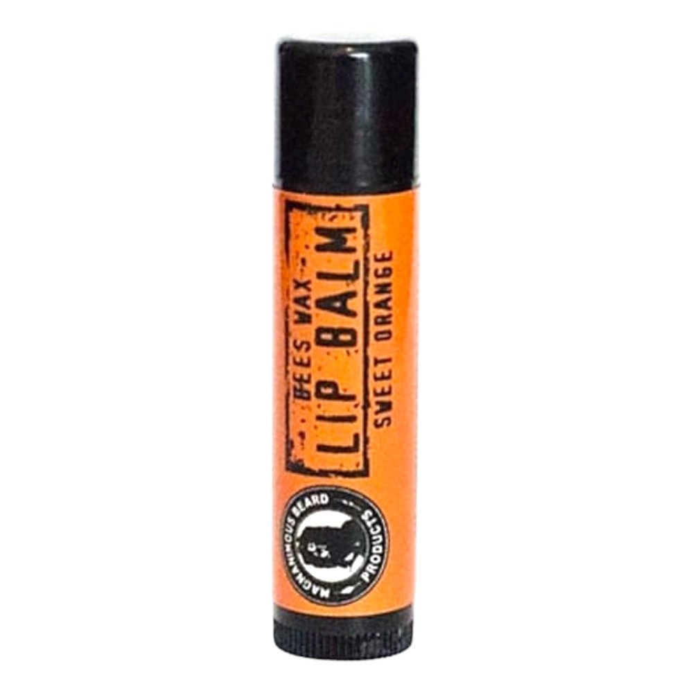 3 PACK OF MAGANIMOUS 100% ALL-NATURAL LIP BALMS (CITRUS SWEET ORANGE FLAVOR) W/BROAD SPECTRUM SPF 25 (ZINC OXIDE NON-NANO) - THE BEST ALL-NATURAL LIP BALMS ON THE PLANET, ZEUS APPROVED!