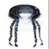 TEDPRBGE Women Long Straight Wig Hime Cut Wig Highlight Ombre Wigs with Bang Sweet Lolita Princess Wigs for Daily Party (Black Blue-braid) view 1