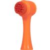 Beomeen Face Brush 2 in 1, Silicone Facial Cleansing Exfoliating Brush Soft Bristles Pore Deep Cleansing Manual Dual Face Wash Scrub Brush for Massaging, Makeup Skincare Removal, Fluorescent Orange view 1