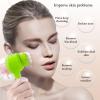 Beomeen Face Brush 2 in 1, Silicone Facial Cleansing Exfoliating Brush Soft Bristles Pore Deep Cleansing Manual Dual Face Wash Scrub Brush for Massaging, Makeup Skincare Removal, Fluorescent Green view 4