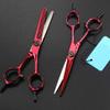 Texturizing Scissors Bang Hair Scissor Professional Barber Hairdressing Scissors Kits Stainless Steel Hair Cutting Shears Set,Thinning Salon Home Shear Kit for Men Women Pet,flatcut6inch view 2