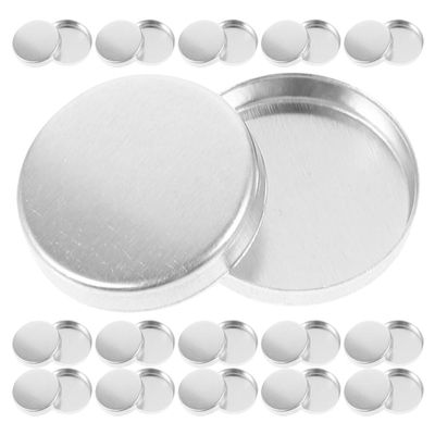 NOLITOY 30pcs Empty Aluminum Eyeshadow Pans Round Makeup Containers for Blush Lip Balm and Eyeshadow Storage Lightweight Travel Use