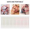 20 Pcs 2-in-1 Manual Rotary Nasal Hair Trimmer with Ear Picker, 2024 New Portable Nose Hair Cleaner, 360 Rotating Nose Hair Cutter, Nostril Hair Remover Tool for Women for Men(10Beige 10Pink) view 4