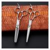 6.0 Inch Hair Cutting Tool Set, Hand-Shaped Handle Hairdressing Scissors, Barber Scissors, Flat Scissors, Tooth Scissors, Set Hair Cutting Shears view 2