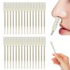 30 Pcs Nasal Hair Trimmer, Nostril Hair Remover Tool, 360 Rotating Nose Hair Cutter, Double Sided Nose Hair Knife, 2-in-1 Manual Nose Hair Trimmer with Ear Picker, for Women for Men(30Beige) view 1