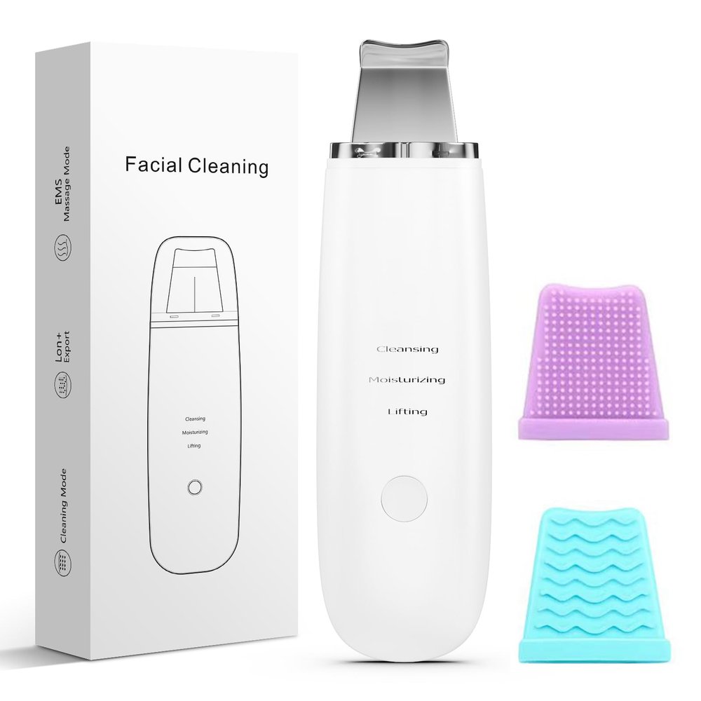 Face Spatula Skin Scrubber  Pore Cleansing & Blackhead Removal Tool for Radiant Skin  White