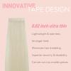 FUOTONBUTY Tape in Hair Extensions Real Human Hair Double Stitched Invisible Seamless 20pcs 50g(Lightest Blonde, 18 inch) view 2