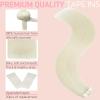 FUOTONBUTY Tape in Hair Extensions Real Human Hair Double Stitched Invisible Seamless 20pcs 50g(Lightest Blonde, 18 inch) view 3