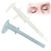 2PCS Vernier Caliper, Plastic Eyebrow Permanent Makeup Ruler, Waterproof Measuring Tool for Inside, Outside, Depth and Step Measurements view 1