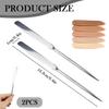 2PCS Makeup Spatula, Stainless Steel Foundation Spatula, Makeup Stirring Rod Tool for Nail Art Face Makeup, 6.4Inch view 2