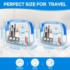 2 Pack Travel Toiletry Bag, Clear Makeup Bag, TSA Approved Cosmetic Bag with Zipper, Clear Organizer Carry on Bag for Women, PVC Cosmetic Pouch for Airport Airline Compliant view 2