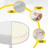 Rolling Stool With Heavy Weight Capacity 250lb, PU Leather Seat, Wheels and Footrest - Ultra Soft Padded, 360 Swivel for Spa, Drawing, Salon, Work, Office, Tattoo (White) view 3