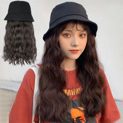 YUXING1205 Stylish Women Hair Wig Styling Long Wavy Fisherman Hat Detachable Wigs Perfect For Everyday Parties Dates Cosplay Hat Wig