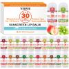 VISRIE SPF 30 Sunscreen Lip Balm, SPF Lip Balm Bulk 60 Count, Broad Spectrum UVA/UVB Lip Sunscreen with Vitamin E and Coconut Oil- 10 Flavors view 1