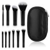 10 Pcs Mini Makeup Brush Set with Pouch Portable Travel Size Makeup Brushes Professional Small Eyeshadow Eye Lipstick Foundation Brush for Women Girls Brushes Blush Powder Eye Shadow view 1