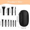 10 Pcs Mini Makeup Brush Set with Pouch Portable Travel Size Makeup Brushes Professional Small Eyeshadow Eye Lipstick Foundation Brush for Women Girls Brushes Blush Powder Eye Shadow view 3