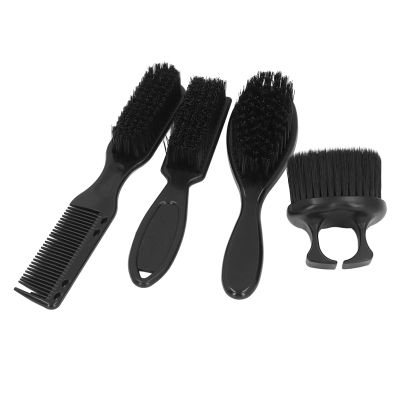 4pcs Men Beard Brush Set, Reinforced Nylon Hair, Ergonomic Handle, Comb Brush, Gentle Care, Barber Shop Men Beard Brush Set Material: Plastic, Nylon Hair Beard Styling Brush Set