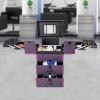 RibasuBB Rolling Makeup Case, Large Travel Makeup Case with Mirror - Rolling Cosmetics Case with Multiple Compartments and 360 Degree Wheels for Makeup Artist, Nail Tech, Hairstylist, Salon (Purple) view 2