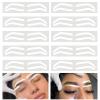 2 Bags Airbrush Eyebrow Design Stickers Stencils, Disposable Semi-permanent Auxiliary Stickers, Airbrush Brow Shaping Mapping Guide Tape Air Brush Templates for Tinting Makeup (B Type -2Bags- 20Pairs) view 3