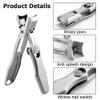 Nail Clipper Set, Stainless Steel Nail Trimmer with Nail File & Storage Box for Thick Toenails & Nails view 3