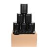 KIGITIK 6 pack 8oz Black Glass Jars and Plastic & Metal Lids, Refillable Thick Glass Jars For Candle, Storage, Spice, Liquid, Powder. (8oz Black) view 1