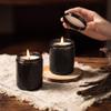 KIGITIK 6 pack 8oz Black Glass Jars and Plastic & Metal Lids, Refillable Thick Glass Jars For Candle, Storage, Spice, Liquid, Powder. (8oz Black) view 4