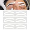 2 Bags Airbrush Eyebrow Design Stickers Stencils, Disposable Semi-permanent Auxiliary Stickers, Airbrush Brow Shaping Mapping Guide Tape Air Brush Templates for Tinting Makeup (C Type -2Bags- 20Pairs) view 1