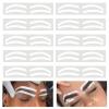 2 Bags Airbrush Eyebrow Design Stickers Stencils, Disposable Semi-permanent Auxiliary Stickers, Airbrush Brow Shaping Mapping Guide Tape Air Brush Templates for Tinting Makeup (C Type -2Bags- 20Pairs) view 3