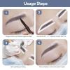 2 Bags Airbrush Eyebrow Design Stickers Stencils, Disposable Semi-permanent Auxiliary Stickers, Airbrush Brow Shaping Mapping Guide Tape Air Brush Templates for Tinting Makeup (C Type -2Bags- 20Pairs) view 4