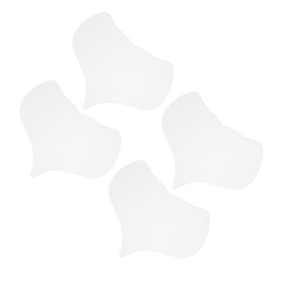 HAPINARY 4pcs Reusable Silicone Chest Pads Transparent Shaped Chest Cushions for Youthful Look Soft and Comfortable -wrinkle Patches for All Clothing Types