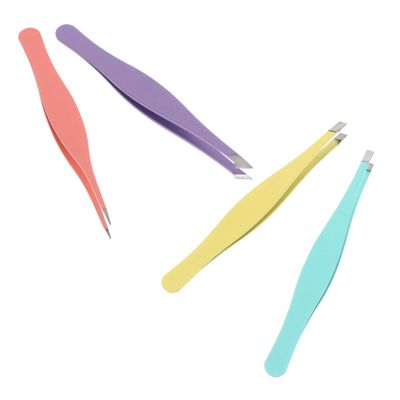 minkissy 8pcs Stainless Steel Eyebrow Tweezers Tools for Eyebrow Trimming Ingrown Hair Removal Facial Hair Essential Cosmetic Kit for All Needs