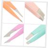 minkissy 8pcs Stainless Steel Eyebrow Tweezers Tools for Eyebrow Trimming Ingrown Hair Removal Facial Hair Essential Cosmetic Kit for All Needs view 2