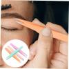 minkissy 8pcs Stainless Steel Eyebrow Tweezers Tools for Eyebrow Trimming Ingrown Hair Removal Facial Hair Essential Cosmetic Kit for All Needs view 3
