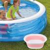 Foldable Foot Dish Tub - Portable Washing Basin | Pedicure Foot Soak Tub | Space Saving Foot Washtub | Foot Soaking Bath Basin | Soft Foot Soaking Bucket For Hot Tub, Above Ground Swimming Pools view 2