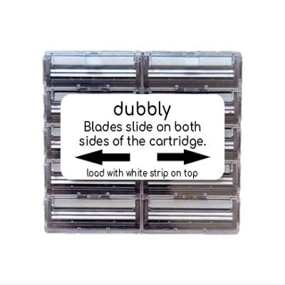 Dubbly Twin Blade Razors with Moisturizing Aloe Strip. Made with Stainless steel for the closest, smoothest shave.