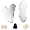 ALOYGUZ Stainless Steel Gua Sha Set Face Massager Metal Gua Sha Facial Tools Body Lymphatic Drainage Massager Guasha Sculpting Tool Skin Care Gifts for Women view 1