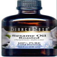 Bianca Rosa Sesame Oil, Roasted - 100% Pure, Cold Pressed (3.40 fl oz, ZIN: 428373) - 2 Pack
