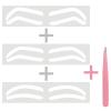 2 Bags Airbrush Eyebrow Design Stickers Stencils, Disposable Semi-permanent Auxiliary Stickers,Airbrush Brow Shaping Mapping Guide Tape Air Brush Templates for Tinting Makeup (D-2bags- 1- tweezer) view 1