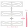 2 Bags Airbrush Eyebrow Design Stickers Stencils, Disposable Semi-permanent Auxiliary Stickers,Airbrush Brow Shaping Mapping Guide Tape Air Brush Templates for Tinting Makeup (D-2bags- 1- tweezer) view 2