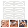 2 Bags Airbrush Eyebrow Design Stickers Stencils, Disposable Semi-permanent Auxiliary Stickers,Airbrush Brow Shaping Mapping Guide Tape Air Brush Templates for Tinting Makeup (D-2bags- 1- tweezer) view 4